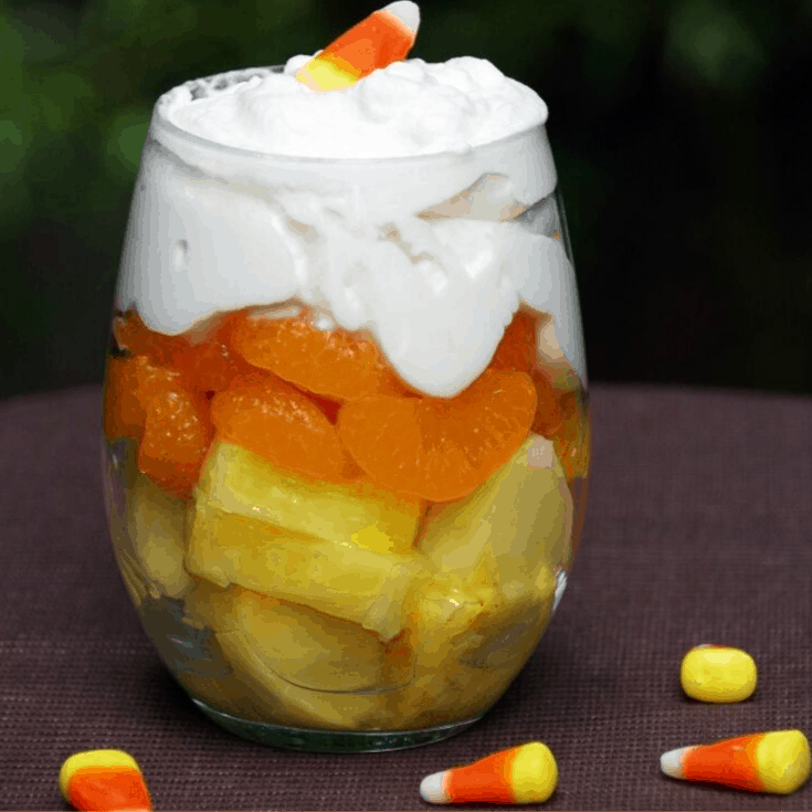 Candy Corn Fruit Parfaits