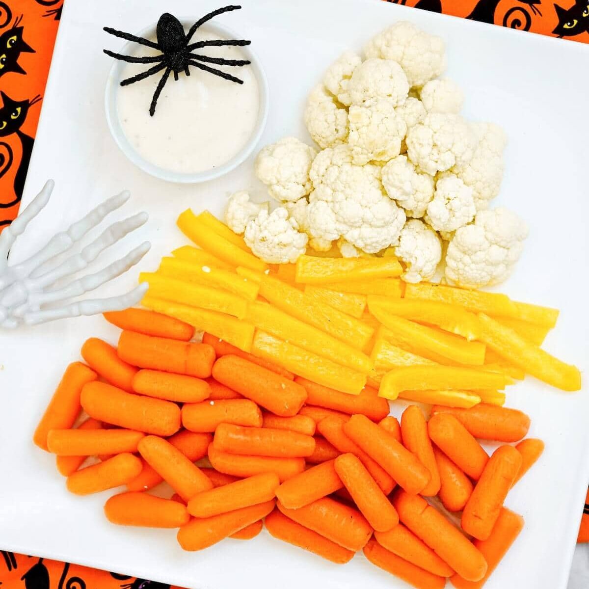 Candy Corn Veggie Platter