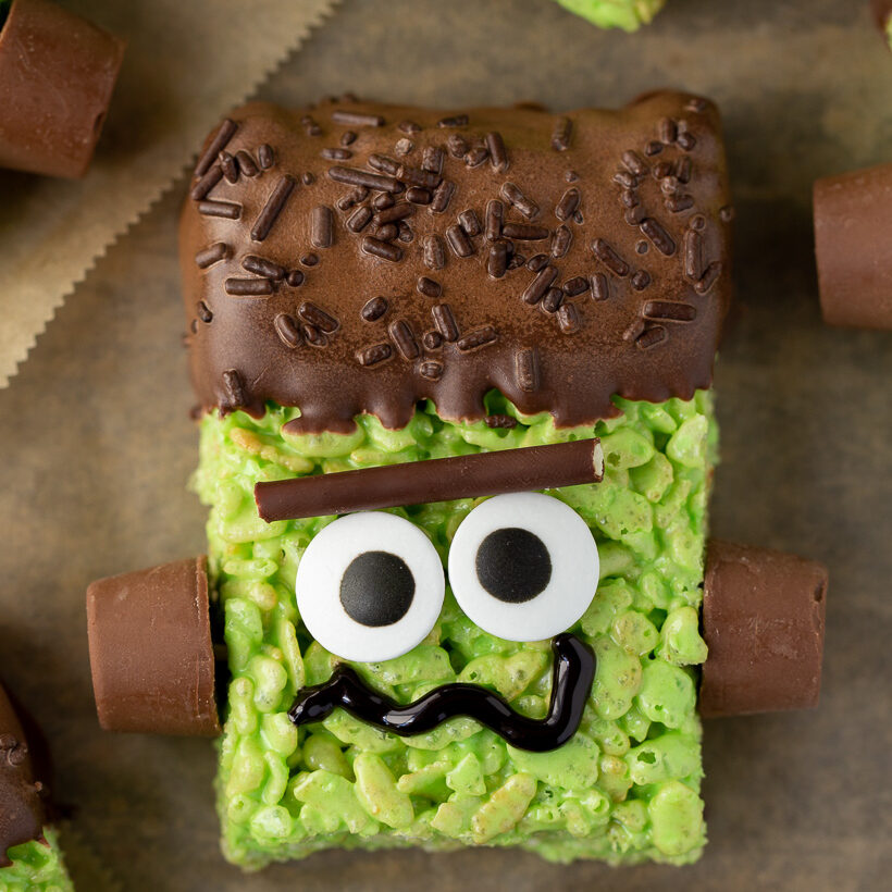 Frankenstein Rice Krispie Treats