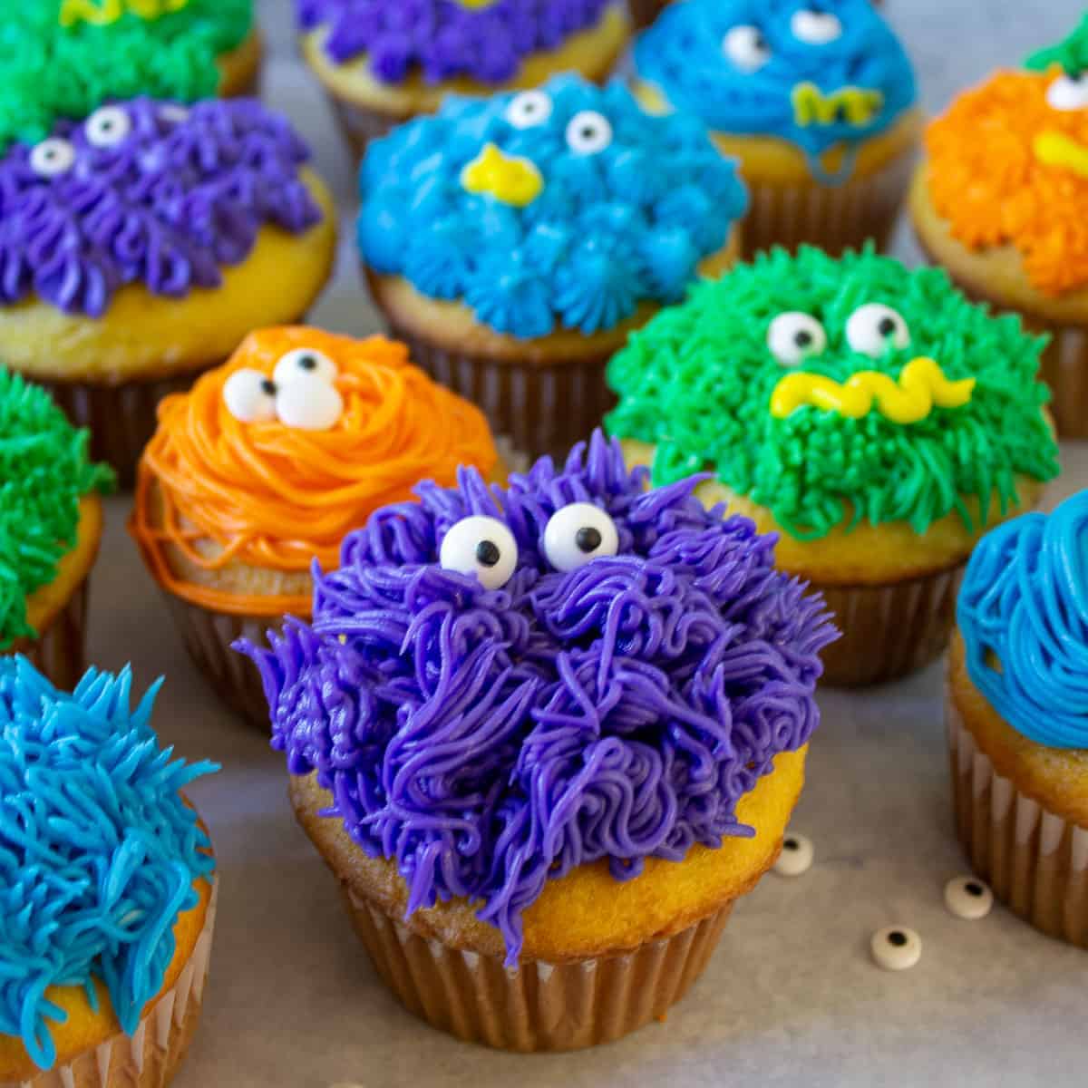 Halloween Monster Cupcakes