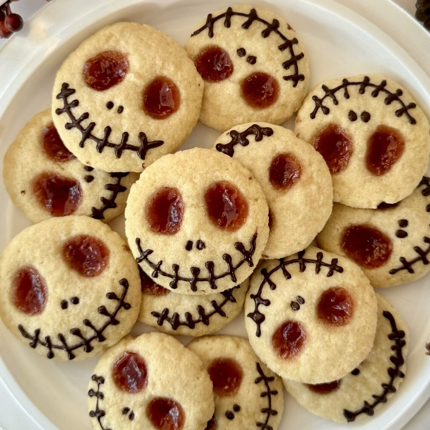 Skeleton Thumbprint Cookies