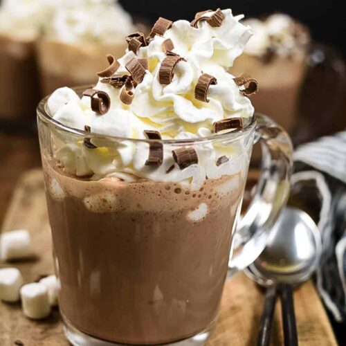 Creamy Crockpot Hot Chocolate with Cocoa Powder