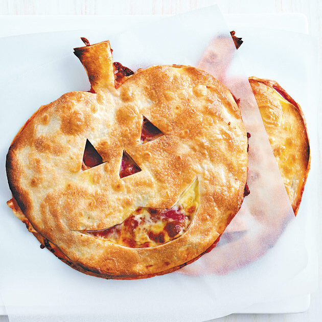 Pumpkin Face Pizzas