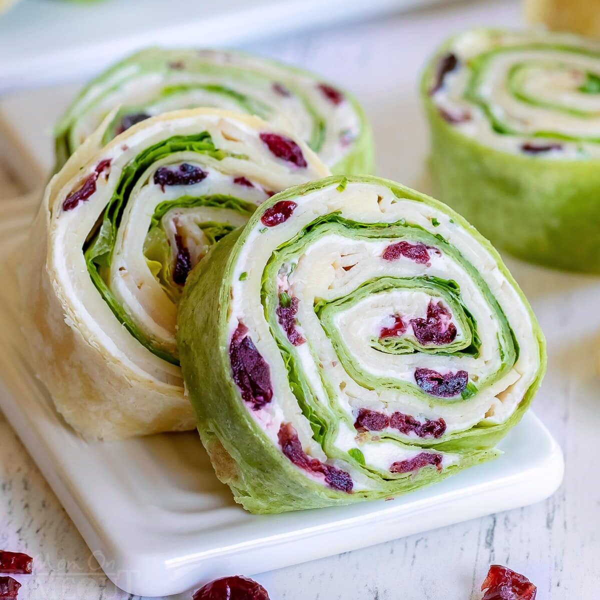 Turkey and Cranberry Pinwheels